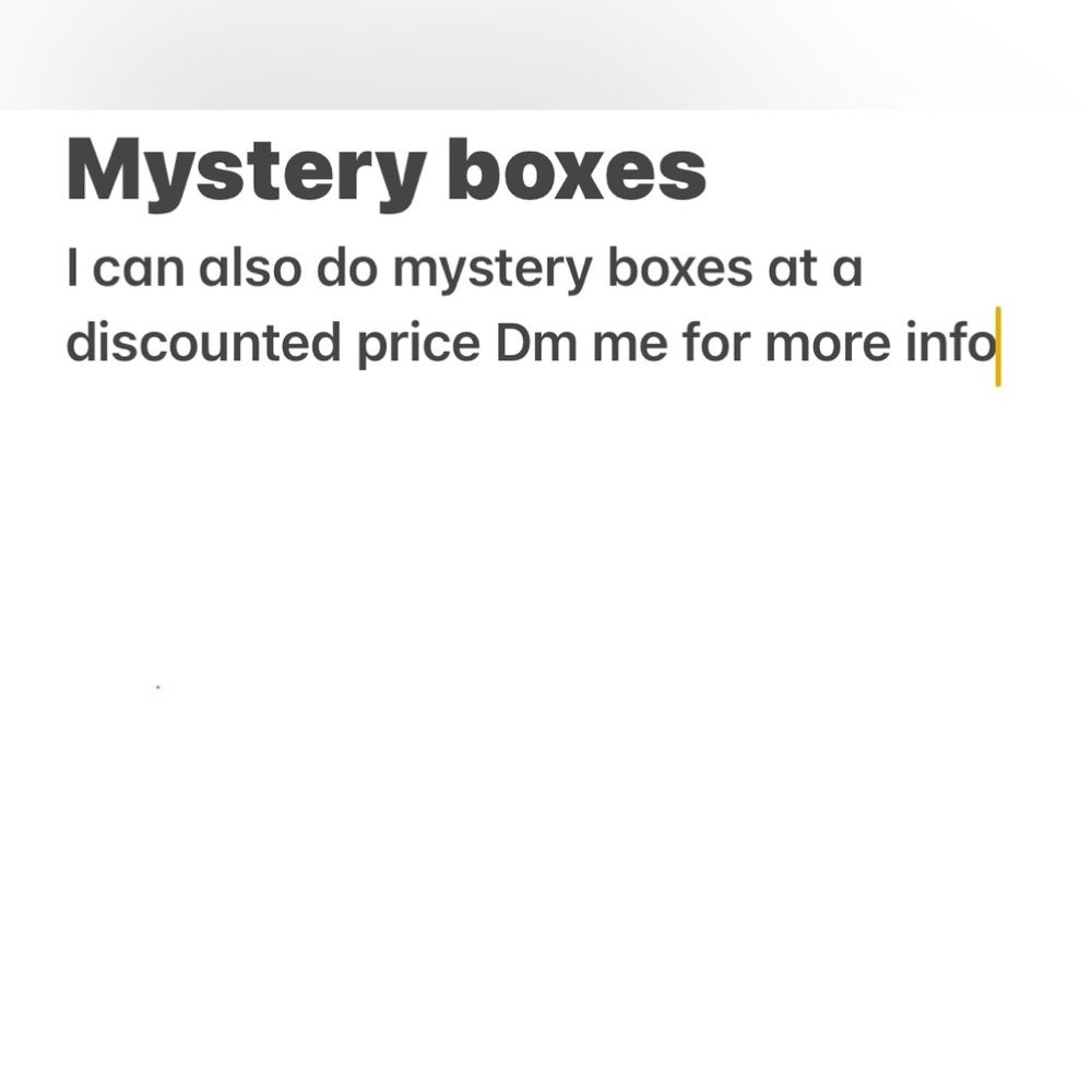 Mystery boxes